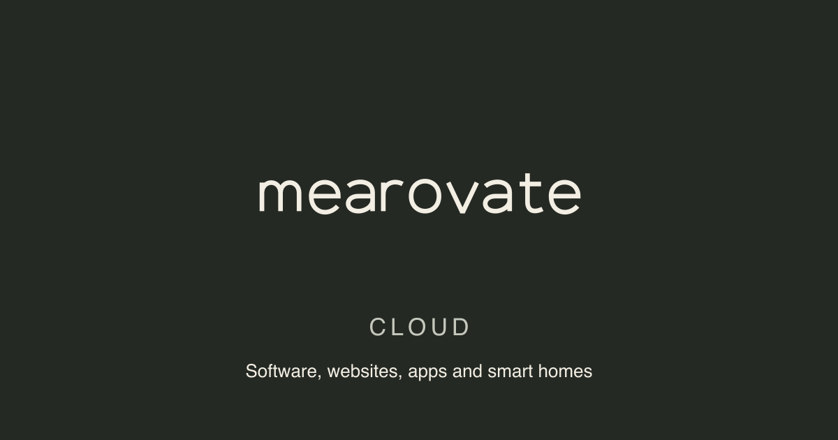 Mearovate Open Graph social graphic, 1200 by 630